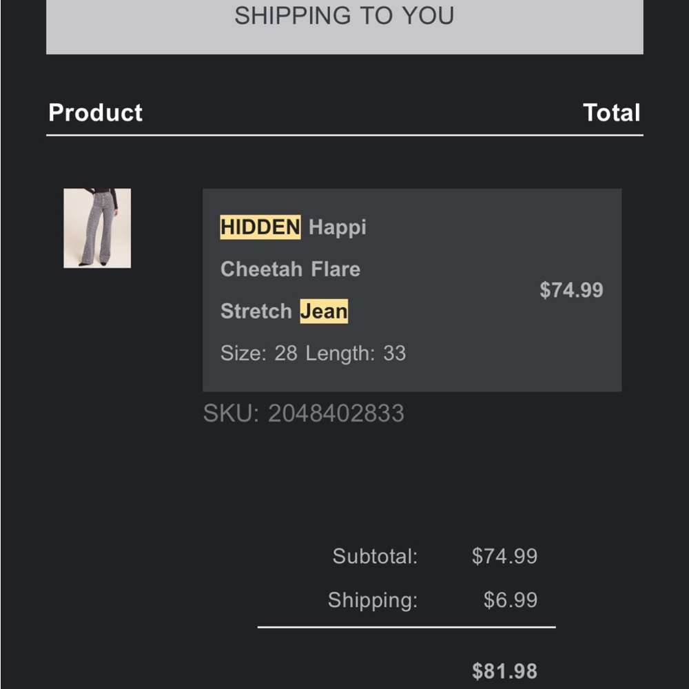 NWT Hidden “Happi” leopard wide leg jeans from Buckle - Picture 9 of 10